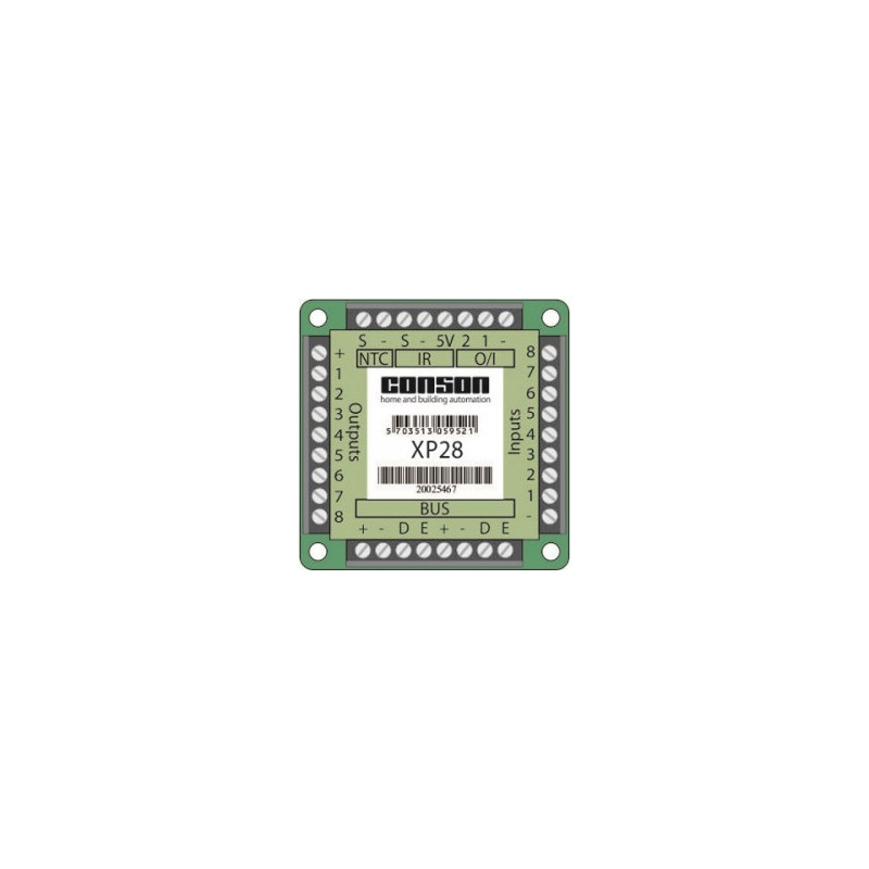 XP28 - Schnittstelle 8 Eingänge, 8 Ausgänge, 2 I/O, 1 Temperur-Eingang